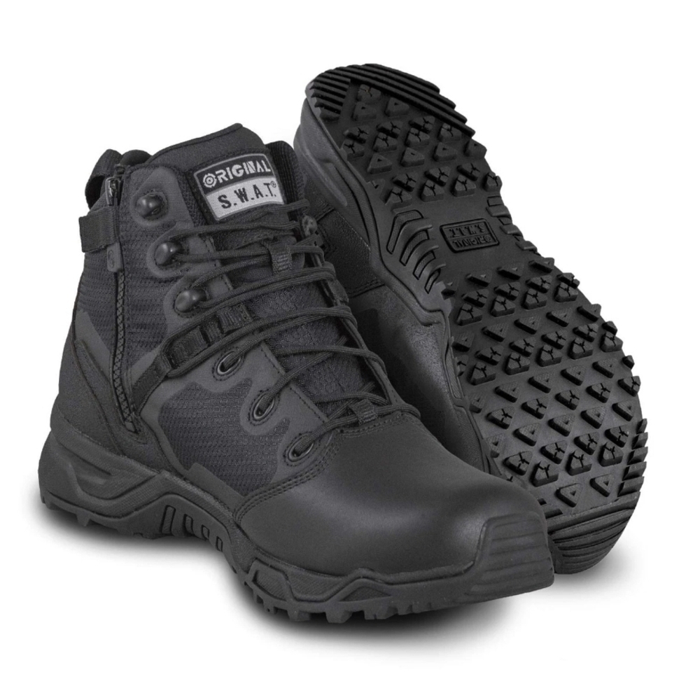 Men's Black Tactical Boots Size 7.5  Like New, Try And Walk In The House. Too Sm